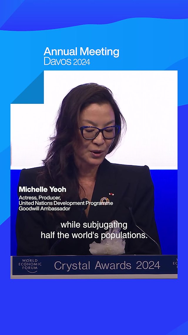 Michelle Yeoh on gender inequality at the 2024 World Economic Forum